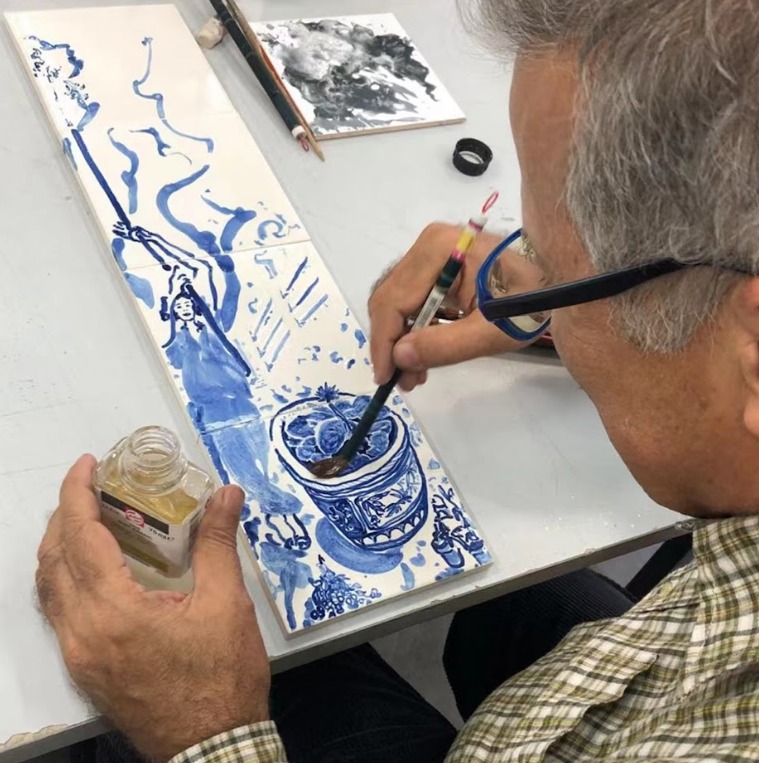 ‘REDRAWING IN AZULEJOS’ EXHIBITION BY ADALBERTO TENREIRO CONTINUES TO RUN AT ALBERGUE SCM UNTIL 28 JULY  
