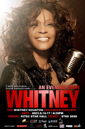 WHITNEY HOUSTON HOLOGRAM CONCERT TO BE HELD IN HONG KONG NEXT MONTH 