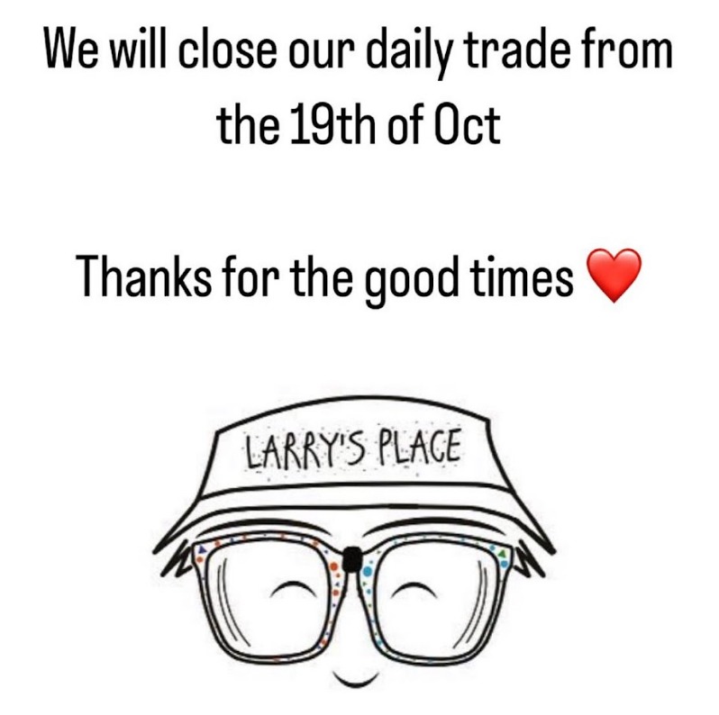 POPULAR EATERY ‘LARRY’S PLACE’ TO CLOSE DOWN ON 19 OCTOBER POPULAR EATERY ‘LARRY’S PLACE’ TO CLOSE DOWN ON 19 OCTOBER
