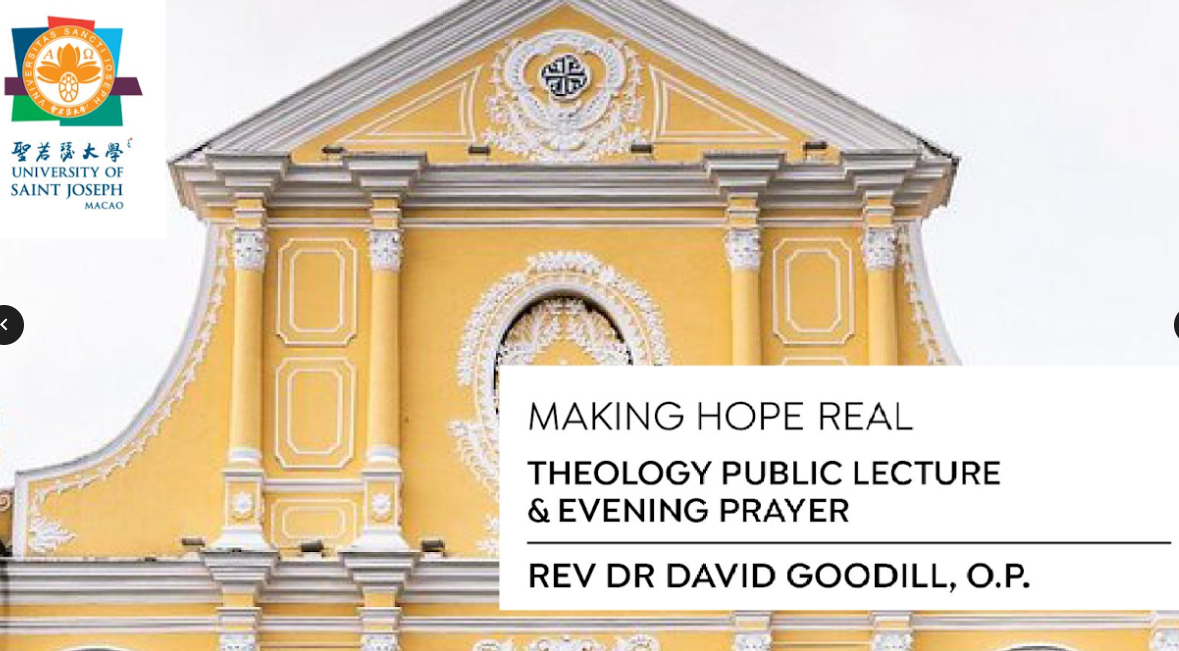 USJ TO HOLD THEOLOGY PUBLIC LECTURE ON HOPE ON 24 NOVEMBER  