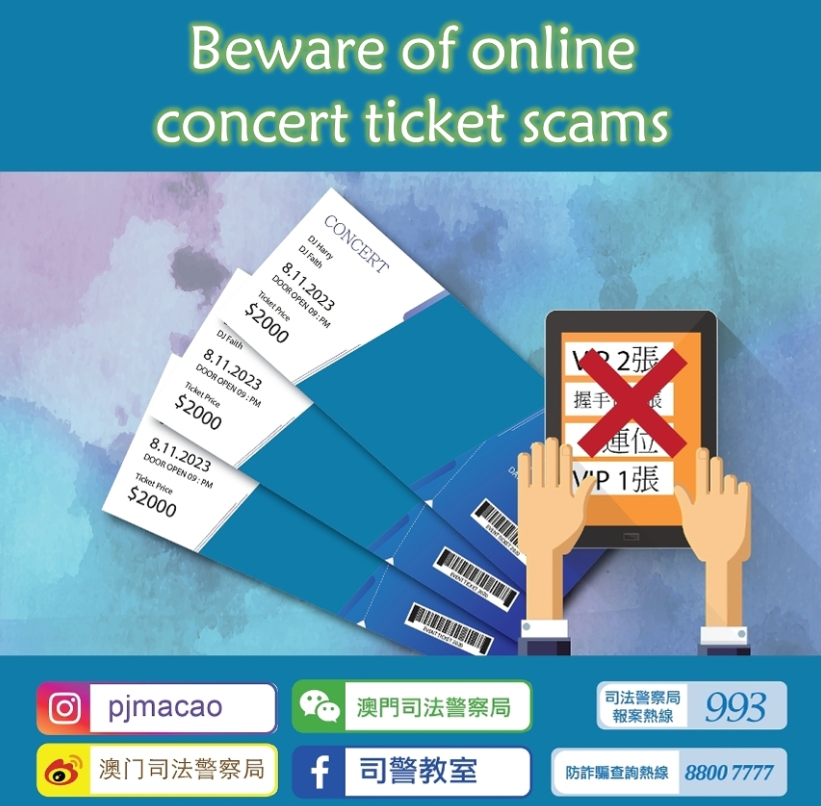 LOCAL AUTHORITIES RECEIVE AT LEAST 22 REPORTS OF CONCERT TICKET SCAMS OVER THE PAST WEEK – 15 VICTIMS ARE STUDENTS LOCAL AUTHORITIES RECEIVE AT LEAST 22 REPORTS OF CONCERT TICKET SCAMS OVER THE PAST WEEK – 15 VICTIMS ARE STUDENTS