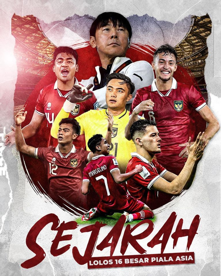 TIM SEPAK BOLA INDONESIA MASUK 16 BESAR PIALA ASIA UNTUK PERTAMA KALI DALAM SEJARAH, LAWAN TIM AUSTRALIA MALAM INI TIM SEPAK BOLA INDONESIA MASUK 16 BESAR PIALA ASIA UNTUK PERTAMA KALI DALAM SEJARAH, LAWAN TIM AUSTRALIA MALAM INI