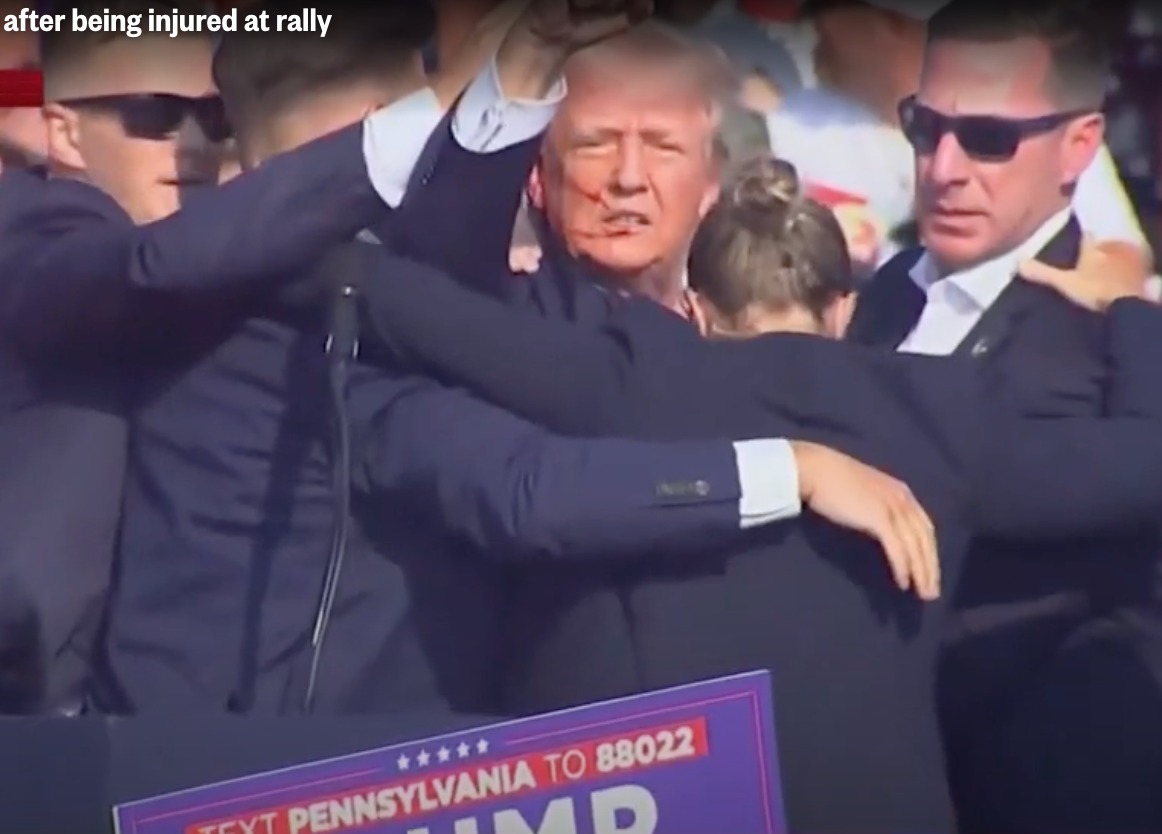 FORMER US PRESIDENT DONALD TRUMP SURVIVES BUT INJURED IN SHOOTING AT PENNSYLVANIA RALLY, SUSPECTED SHOOTER AND ONE ATTENDEE DEAD FORMER US PRESIDENT DONALD TRUMP SURVIVES BUT INJURED IN SHOOTING AT PENNSYLVANIA RALLY, SUSPECTED SHOOTER AND ONE ATTENDEE DEAD