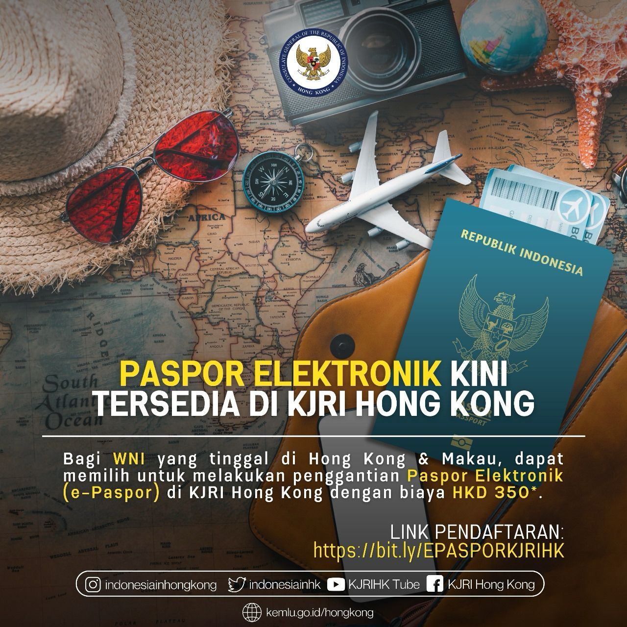 WNI DI MAKAU DAN HONG KONG DIPERBOLEHKAN GANTI E-PASPOR DI KJRI HONG KONG DENGAN BIAYA HKD 350 WNI DI MAKAU DAN HONG KONG DIPERBOLEHKAN GANTI E-PASPOR DI KJRI HONG KONG DENGAN BIAYA HKD 350
