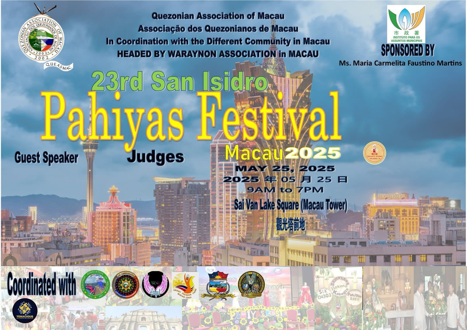 MACAU PAHIYAS FESTIVAL 2025 TO BE HELD AT SAI VAN LAKE SQUARE ON 25 MAY MACAU PAHIYAS FESTIVAL 2025 TO BE HELD AT SAI VAN LAKE SQUARE ON 25 MAY