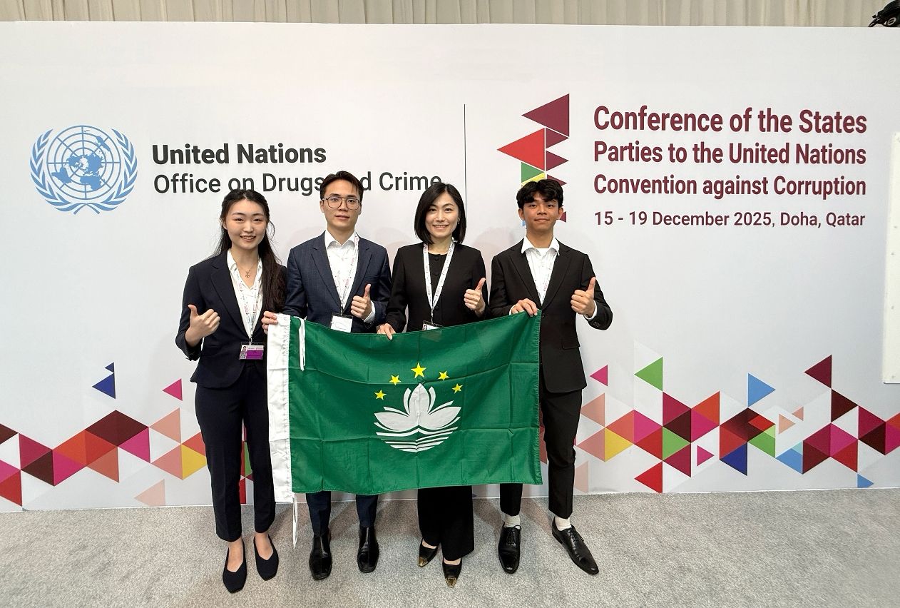MACAU YOUTH REPRESENTATIVES DEMONSTRATE THEIR AWARD-WINNING ANTI-CORRUPTION SOLUTION AT UN CONFERENCE