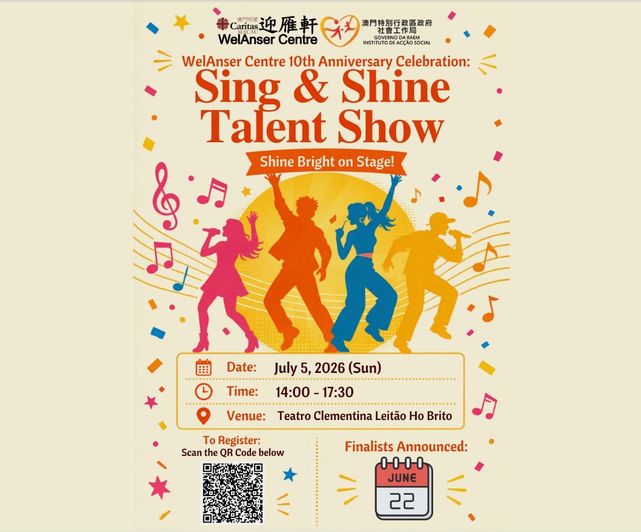 CARITAS MACAU’S WELANSER CENTRE CELEBRATES 10TH ANNIVERSARY WITH ‘SING & SHINE TALENT SHOW’ CARITAS MACAU’S WELANSER CENTRE CELEBRATES 10TH ANNIVERSARY WITH ‘SING & SHINE TALENT SHOW’