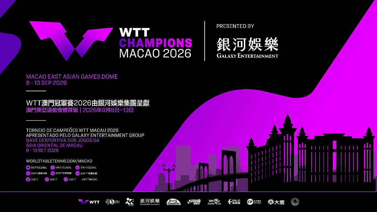 WTT CHAMPIONS MACAO 2026 TICKETS ON SALE 