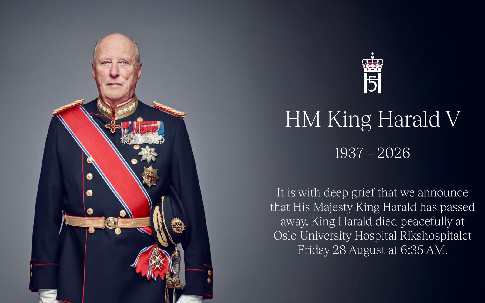 EUROPE’S OLDEST MONARCH, HARALD V, DIES AT AGE 89 AS SON HAAKON VIII BECOMES NORWAY’S NEW KING 